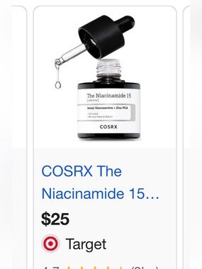 COS Niacinamide Serum Bottle in Black and White
